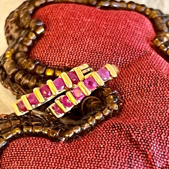 Genuine Ruby Earrings - Picture 3 of 7